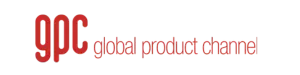 Logotipo de GPC en rojo con el texto “global production channel” en gris claro para la página Digital Portfolio