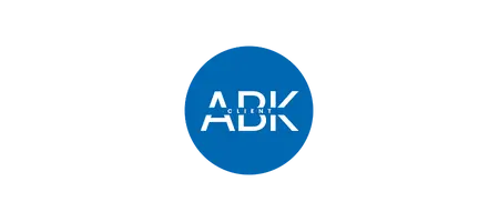 Rundes blaues Logo mit weißem Schriftzug „ABK“ und kleinerem Text „Gruppo“. Teil der Cloud-Plattformen von Jinni S.r.l.