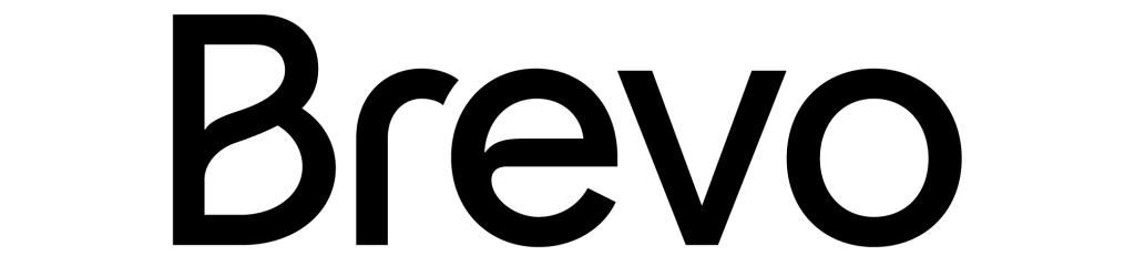 Logo Brevo in versione nera su sfondo trasparente.