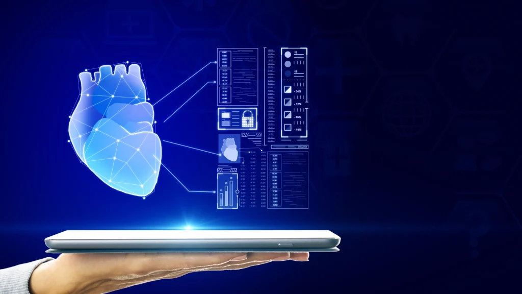 Digital heart on a mobile device with data and technology interfaces