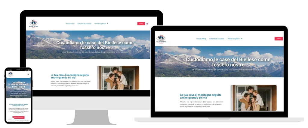 Darstellung der Website auf Desktop, Tablet und Smartphone