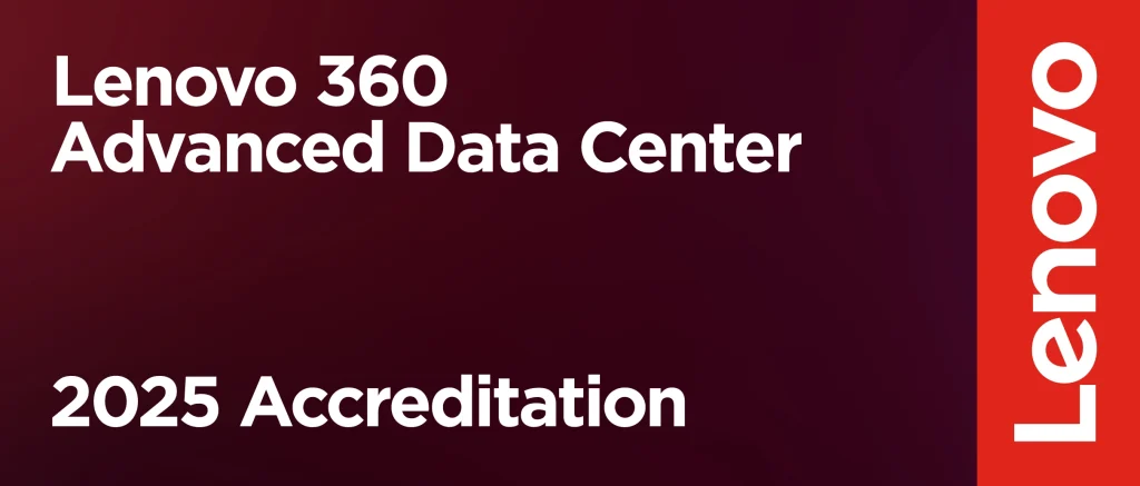 Lenovo 360 Advanced Data Center 2025 Accreditation badge.