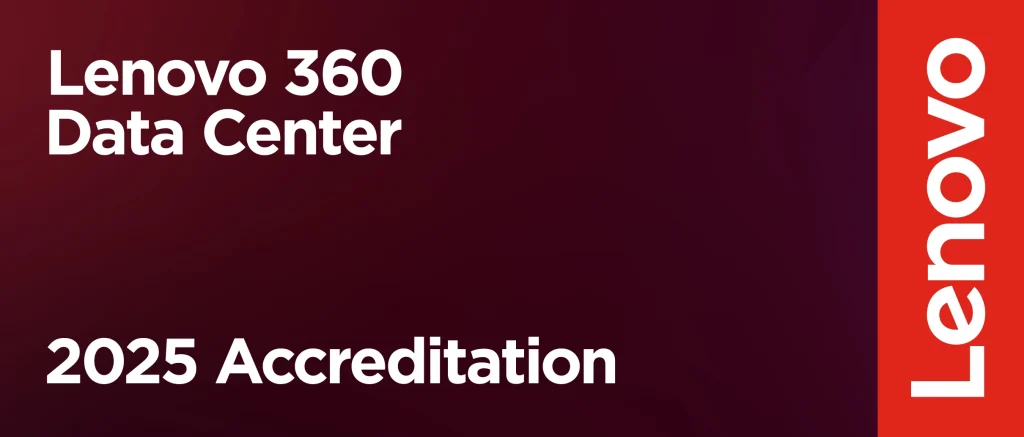 Lenovo 360 Data Center 2025 Accreditation badge.