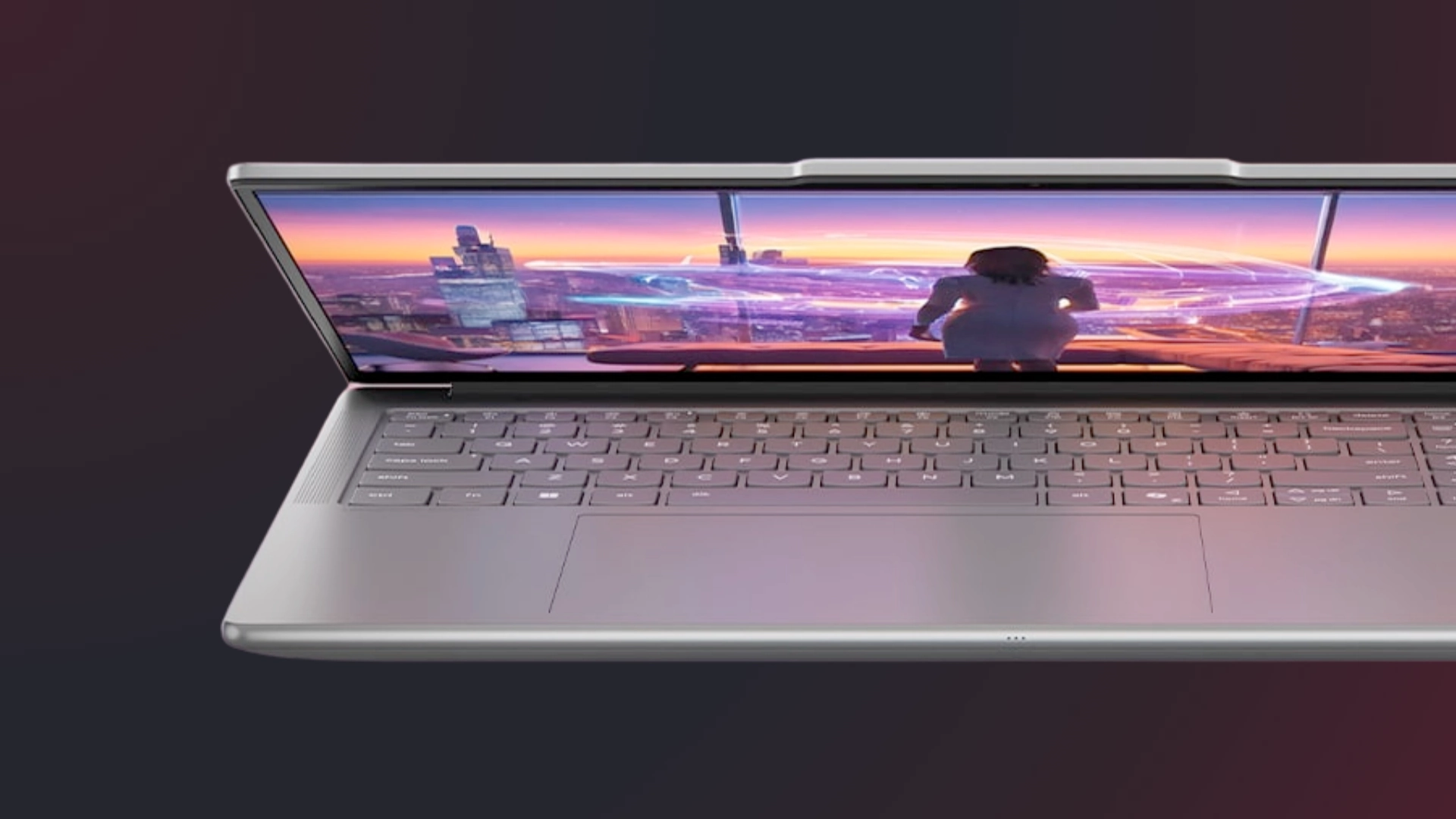 Laptop con interfaccia futuristica e visualizzazione digitale avanzata